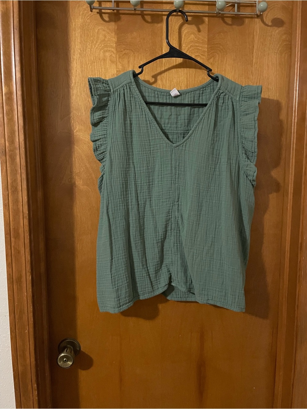 Old Navy Sage Green Ruffle Sleeve V-Neck Camisole